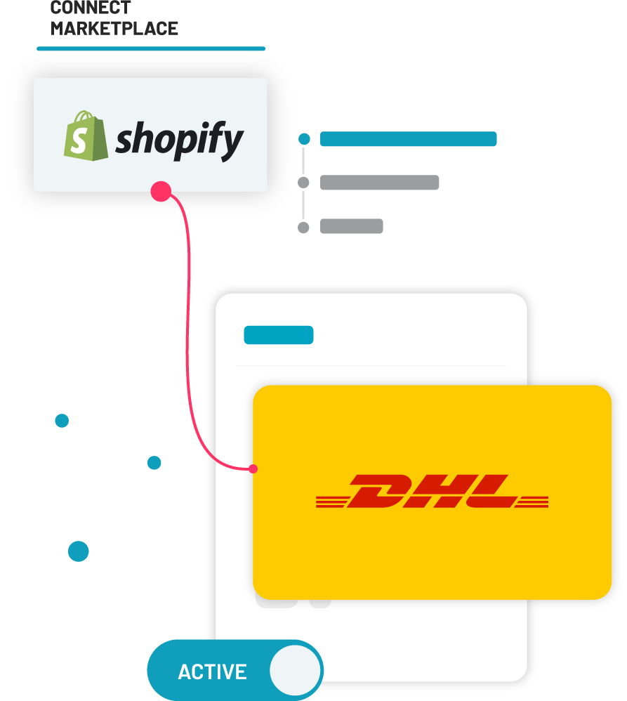 DHL and Shopify: connected with just a click!